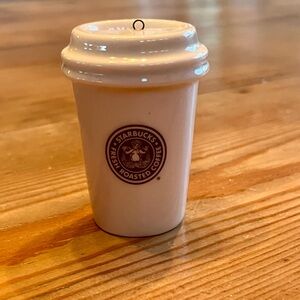 Starbucks White Ceramic Cup Ornament